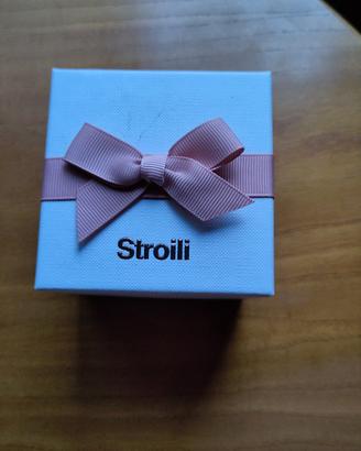 Scatola bianca Stroili Ori con fiocco rosa