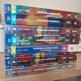libri colori  della matematica dal primo al quinto