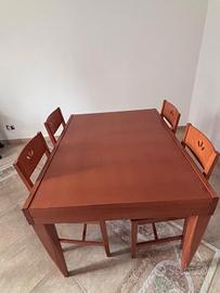 tavolo calligaris allungabile 120 - 240 e  4 sedie