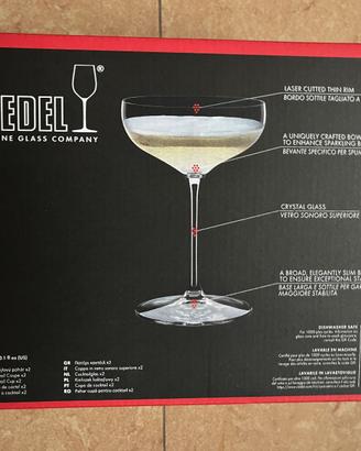 Set bicchieri Riedel reserve coppe spumante nuovi