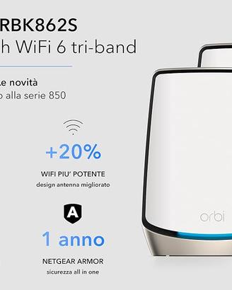 Netgear Orbi Serie 860 Wifi Kit 2pz 360m2