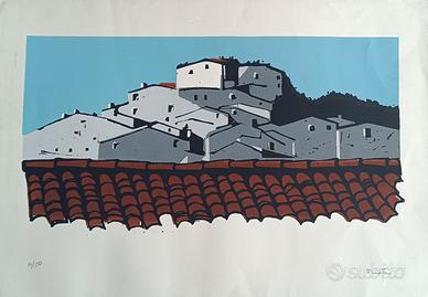 Litografia di Enotrio Pugliese numerata e firmata