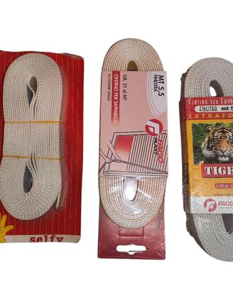 3x cinghie tapparella 5,5 m cotone NUOVE