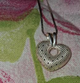 San Valentino collana con ciondolo cuore Argento 