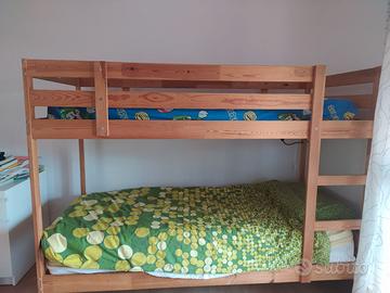 letto a castello ikea modello Mydal pino