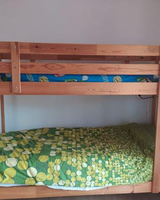 letto a castello ikea modello Mydal pino