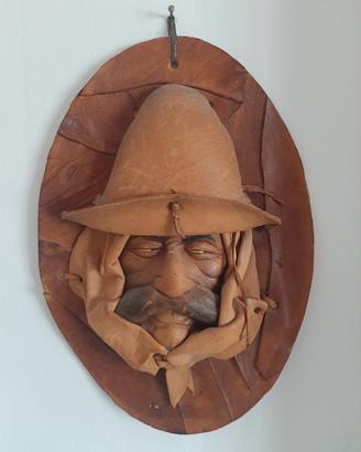 Maschera Gaucho in cuoio 