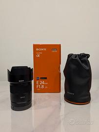 Obiettivo Sony E-mount 24mm F1.8 Sonar T