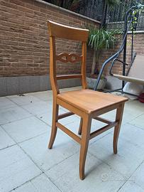 4 sedie da cucina rustiche legno massello