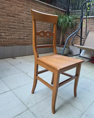 4 sedie da cucina rustiche legno massello
