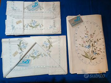 Vintage. Lenzuola matrimoniali sopra e sotto+ Copr