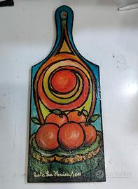 Tagliere da cucina artistico in legno. Decorazione
