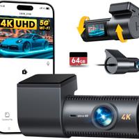 Dash Cam Auto 4K 64GB 1.5" IPS 170°