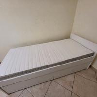 struttura letto + materasso, ritiro a domicilio