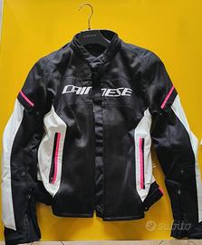 Giacca Moto Dainese Air Frame D1 Nero/Bianco/Rosa