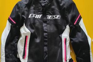 Giacca Moto Dainese Air Frame D1 Nero/Bianco/Rosa