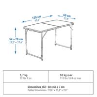 Tavolo da csmpeggio trasportabile 2 o 4 persone