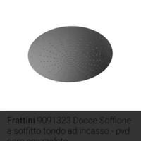 soffione doccia fratelli Frattini nero opaco 40 cm