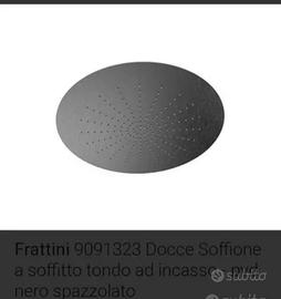 soffione doccia fratelli Frattini nero opaco 40 cm