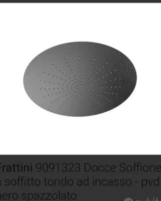 soffione doccia fratelli Frattini nero opaco 40 cm