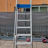 Scala a castello in alluminio con ruote alta 3 mt