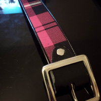 Cintura ragazza fantasia scozzese rosa 78cm nuova