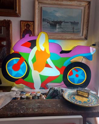 Marco Lodola Luminosa  "la moto"