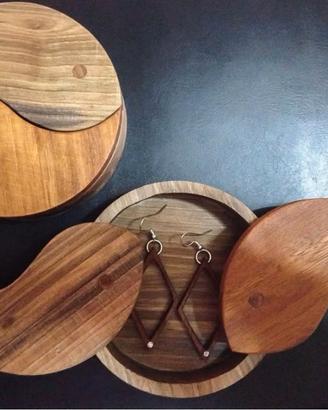 PORTAGIOIELLI COFANETTO YIN YANG LEGNO SCATOLA