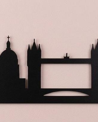 Skyline Londra Alluminio - Design Parete Tavolo
