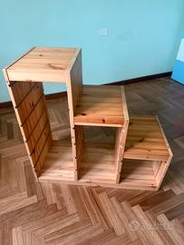 SCALINI TROFAST CON 3 CONTENITORI DI PLASTICA