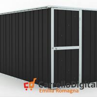 Deposito attrezzi giardino 175x307cm 5,4mq nero