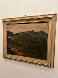 Quadro Perini "Paesaggio Montagna" 1943 Originale