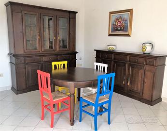 Sala da pranzo stile Arte Povera