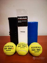 Pressurizzatore Kuikma padel + Head antishock skin