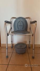 Sedia comoda per WC con secchio estraibile