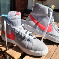Scarpe Nike Blazer Mid Grigio e Rosso 