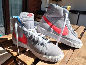 Scarpe Nike Blazer Mid Grigio e Rosso 