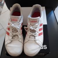 Adidas court K biancorosa taglia38 2/3 da donna/b