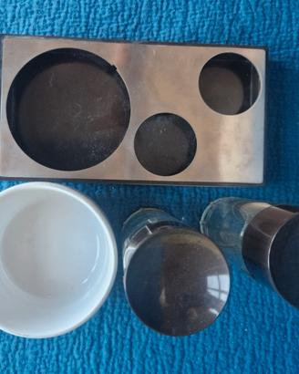 Menage olio/aceto Sanbonet Vetro-Acciai