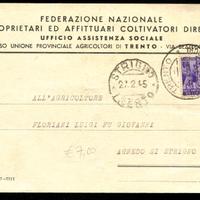 F67 - C.P. da Trento a Strigno con 50c  - RSI  -