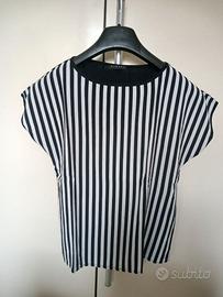 T.shirt donna strisce B/N marca Sisley tg.S