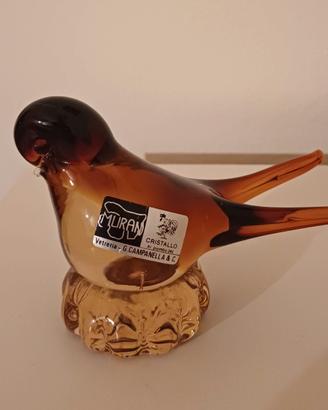 Uccello in Vetro di Murano Vintage G. Campanella