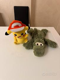 Pikachu Pokémon con Cappello + Morbido Coccodrillo
