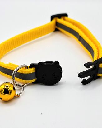 Collare gatto sgancio di sicurezza giallo chiaro