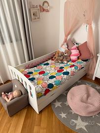coppia di letti per bambini 180x80 con sponda