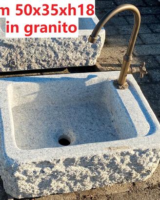 Lavello lavandino in pietra granito 50 cm