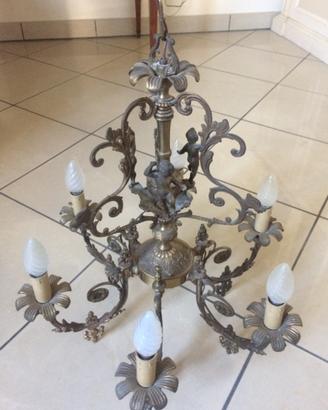 Lampadario in ottone