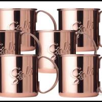 set tazze (6 pezzi) in rame