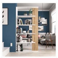 Libreria bianca rovere 90x180x25