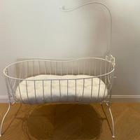 Culla a dondolo neonato antiquariato 1930 RESTAURO